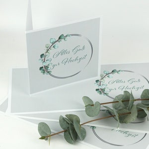Glückwunschkarte zur Hochzeit/ Klappkarte zur Hochzeit optional mit Umschlag