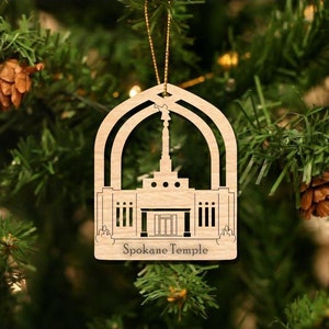 Spokane Washington Temple Christmas Ornament, LDS Temple Ornament, Temple Christmas Ornament, Spokane Washington Temple Gift