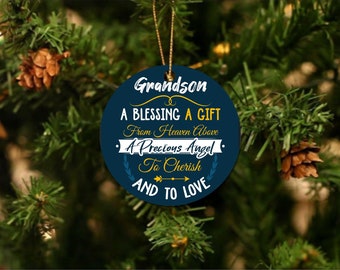 Grandson First Christmas Ornament - Etsy