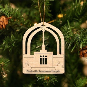 Nashville Temple Tennessee Christmas Ornament, LDS Temple Ornament, Temple Christmas Ornament, Nashville Tennessee Temple Gift