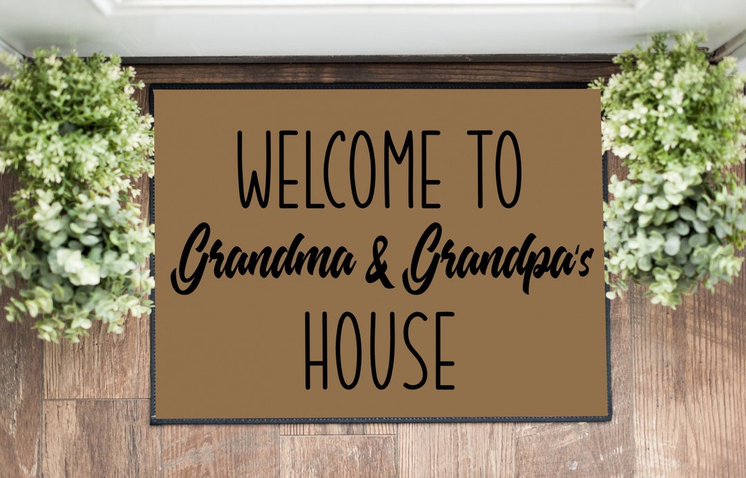 Welcome To Grandma & Grandpa's House Doormat Gift For - Etsy Österreich