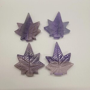 Purple Fluorite Cannabis Leaf Stone Carving, Cannabis leaf, Purple Fluorite Stone, Weed Leaf, Fluorite Crystal, Mineral, Pot Head
