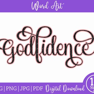 Godfidence SVG Confianza SVG PNG Jpg Pdf Descarga digital Silueta Cricut, Svg religioso, Svg cruzado, Svg de regalo, Svg cristiano