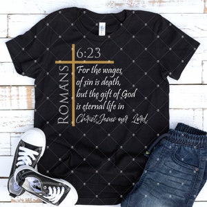 Romans 6:23 For the Wages of Sin is Death SVG PNG JPG Pdf