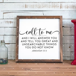 Jeremiah 33:3 Call to Me, SVG PNG Jpg and Pdf