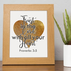 Trust In The Lord With All Your Heart SVG Proverbs 3:5 SVG PNG Jpg Pdf Digital Download, Bible Quote Svg Religious Svg,