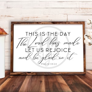 Este es el día que hizo el Señor SVG Salmo 118:24 SVG Png Jpg, Pdf, Silueta, Cricut, Svg Religioso, Svg Cruz, Svg Jesús, Svg Biblia