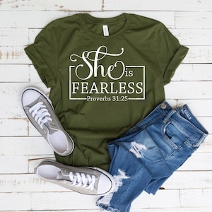 Proverbs 31:25 She is Fearless SVG PNG Fearless Svg, Christian Svg, Bible Svg