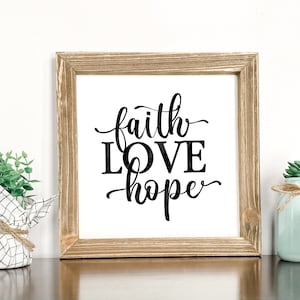 Glaube, Liebe, Hoffnung SVG PNG digitaler Download Silhouette Cricut, religiöse zwar, christliche Form, Geschenkidee, Bibel Form