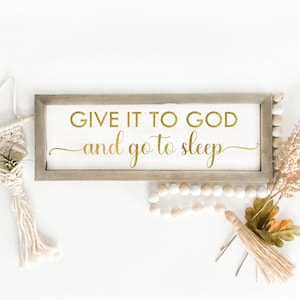 Dáselo a Dios y vete a dormir 2.0 SVG PNG Cricut Silhouette Cutting Machine Regalo religioso Dicho