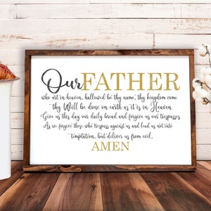Our Father SVG The Lord's Prayer SVG & PNG, Silhouette, Cricut, Religious Svg, Cross Svg, Jesus Svg, Bible Svg Prayer Svg