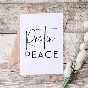 Repose en paix SVG imprimable signe, signe commémoratif, en souvenir PNG JPG Pdf
