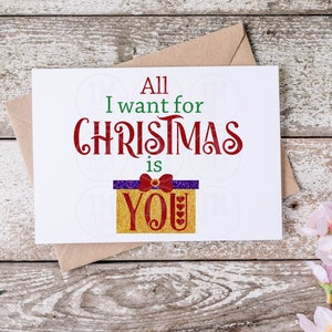 Tutto quello che voglio per Natale sei tu SVG PNG JPG Pdf Download digitale Silhouette Cricut, file di taglio, Svg religioso