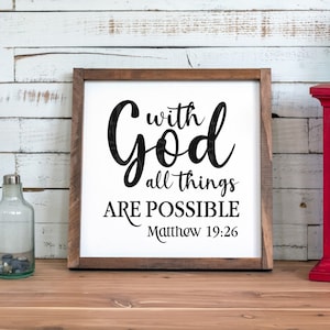With God All Things Are Possible SVG - Christian Bible Verse (Digital Download)