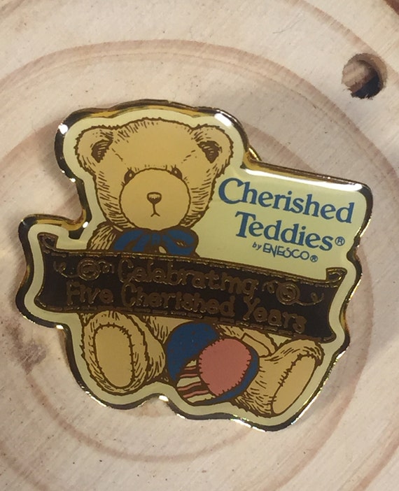 Vintage Enesco Cherished Teddies Collectors Bear Pins - Gem
