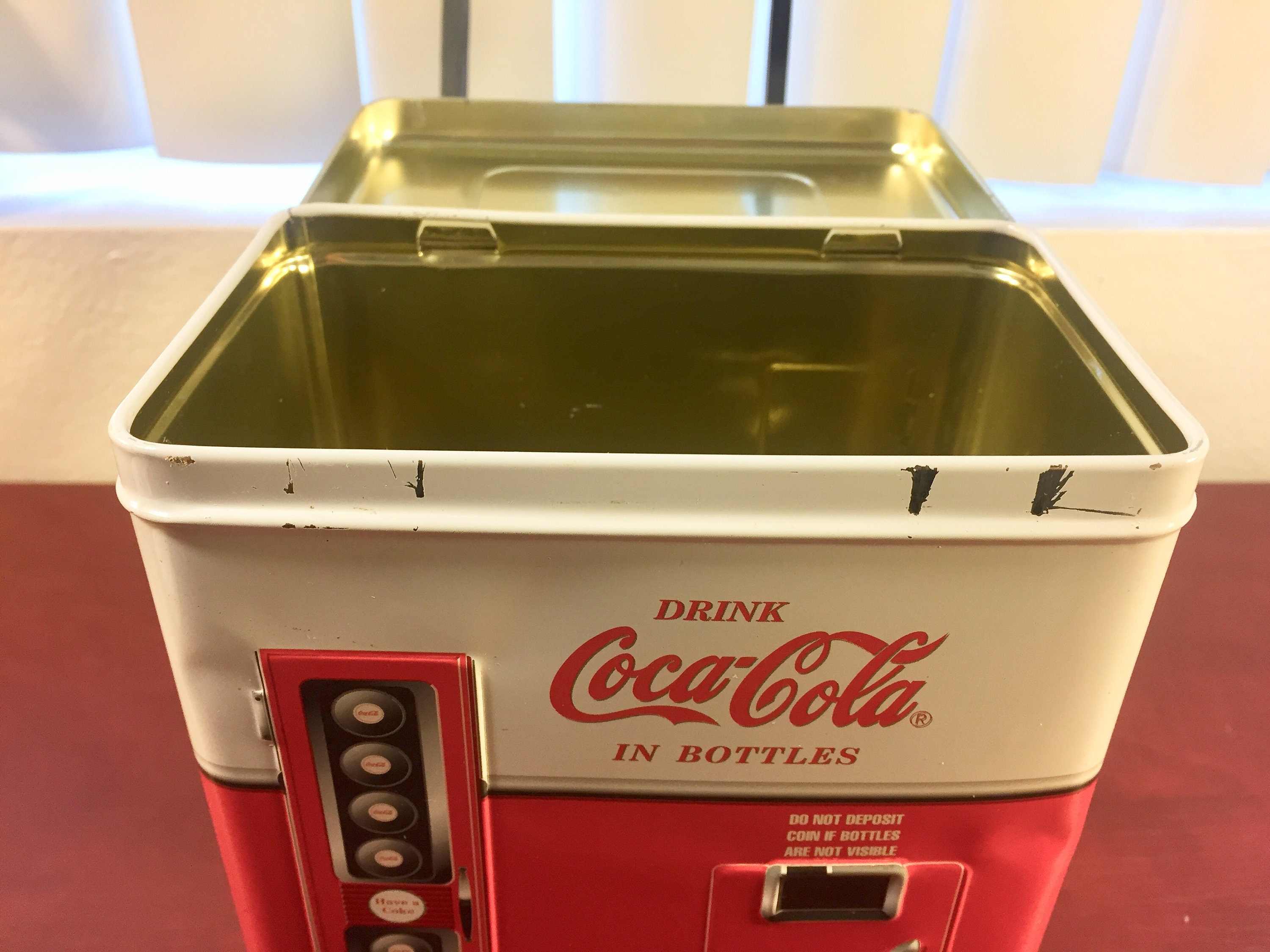 1997 Coca Cola Vintage Bottle Vending Machine Tin Etsy