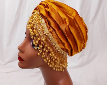 Luxury Zara Cap, Hat, Braided Turban, Bedazzled Turban  display picture 2