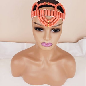 Africa beaded crown | African beaded hat | Africa bridal crown/hat