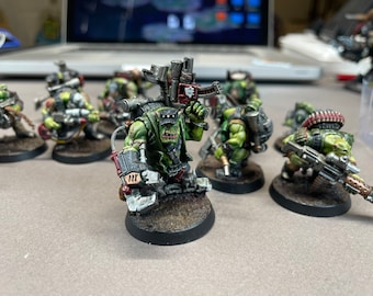 Spelverkstad målad Ork Kill Team: Kommandos