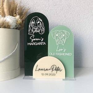 Menu de bar de mariage personnalisé, enseigne de bar de mariage en acrylique cocktails signature, enseigne de bar personnalisée menu de boissons personnalisé, or blanc noir
