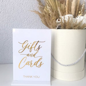 Letrero de acrílico para regalos y tarjetas, letrero para regalos, letreros de bodas dorados, letreros de acrílico para fiestas, letreros de acrílico para mesas de bodas, letrero de mesa para regalos y tarjetas