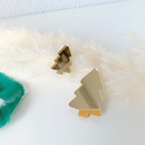 Árboles adhesivos acrílicos, árbol acrílico dorado, alfabeto acrílico, adorno navideño con espejo dorado adhesivo, material para letras, copo de nieve con pegamento