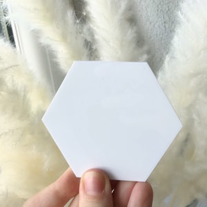10er Set Acryl Hexagon Rohlinge, Meilensteine Rohlinge, Rohlinge für Tischkarten, DIY Acryl Zeichen, DIY Acryl Rohlinge, klarer Acryl Hexagon Rohling