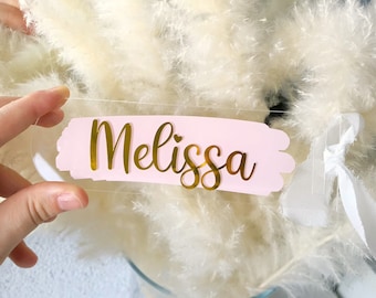 Acrylic bookmark with name, gold acrylic bookmark, gift for friend, acrylic bookmark for sister, bookmark for booklover, booklover gift,