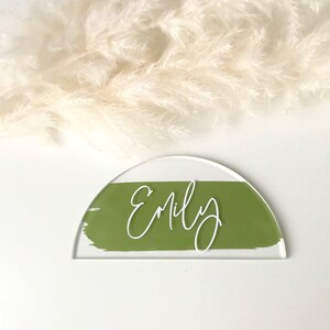 Plaatskaarten bruiloft acryl boog, naamkaarten acryl bogen, halve cirkel plaatskaarten, naamborden, tafel bruiloft decor, gunsten bruiloftsgasten