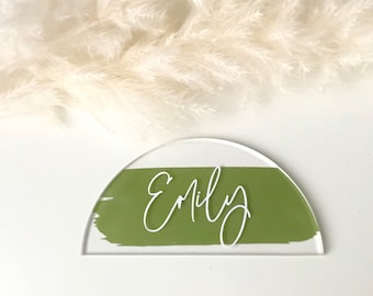 Acrylic arch wedding place cards, acrylic arches name cards, semicircle place cards ,name signs, table wedding decor, wedding guests favors