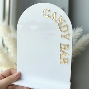 Candy bar table sign, wedding signage, wedding signs, acrylic candy bar sign, custom wedding signs, acrylic arch wedding sing, custom sign,