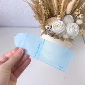 10er Set Acryl Lesezeichen Rohling, durchsichtiger Lesezeichen Rohling, Lesezeichen Rohling für Vinyl Rohlinge,