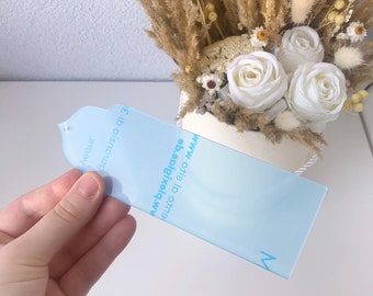 Set of 10 Acrylic blank bookmarks, clear bookmark blank, bookmark blank for vinyl blanks,