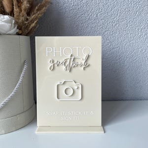 Acrylic photo guestbook sign, photo guestbook sign, gold wedding sign, acrylic party sign, acrylic wedding table sign, polaroid wedding sign