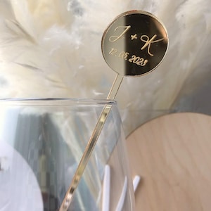 Étiquettes pour boissons dorées et argentées, agitateurs avec nom personnalisé, cadeaux d'invités de mariage, cadeaux de mariage personnalisés, étiquettes de boissons pour boissons,