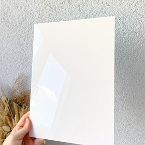 Cartello da tavolo vuoto in acrilico, cartello rettangolare trasparente, rettangolo vuoto in acrilico, vuoto per lavori artigianali, grezzi in plastica all'ingrosso, cartello fai da te