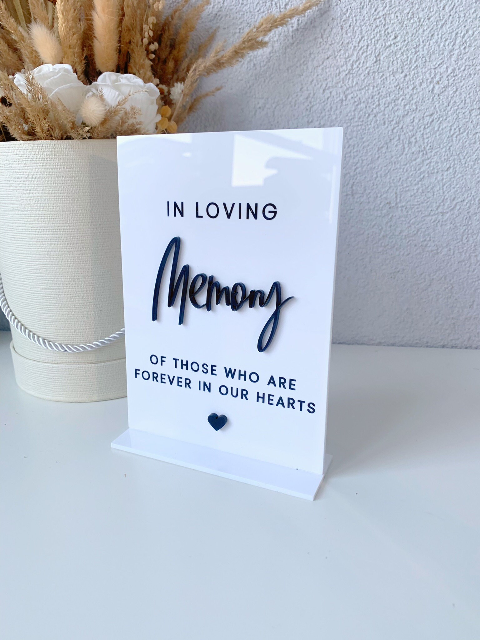 Mwmory Sign In Loving Memory Sign, Acrylic Wedding Sign, Memory Table Sign, Forever ...