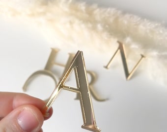 Acrylic adhesive letter, acrylic letter gold acrylic alphabet, adhesive gold mirror number, letter material, glue silver sign character