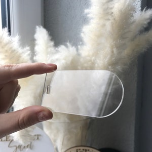 Marque-places vierges en acrylique, vierges pour marque-places, vierges de mariage, enseignes vierges transparentes, enseigne transparente bricolage, blancs transparents bricolage, formes acryliques
