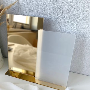 Acryl Rechteck Doppelrohlinge mit Ständer, Rohlinge für Menü, Ausschnitt zum Basteln, DIY Hochzeit Großverkauf Schild, Tisch Beschilderung