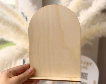 Wooden blank table signs with stand arch wood blanks for crafting, blanks for engraving in bulk plastic cricut blanks rectangle whole sale