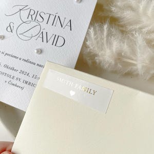 Set von 10 metallischen Hochzeitsumschlag Aufkleber, Gold eleganter personalisierter Namensaufkleber, Hochzeitseinladung Aufkleber, silberner Brauch