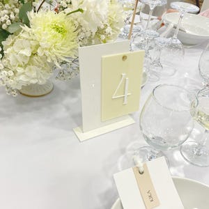 Acrylic Wedding table number, acrylic beige table number, simple gold modern table number, elegant table decor, gold numbers