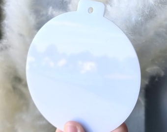 Set of 10 Acrylic Christmas ornament blank, blank bauble clear, blanks wholesale, bauble blank, Christmas acrylic blanks, acrylic disc