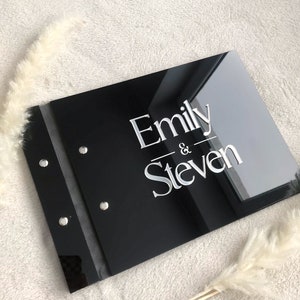 Acrylic wedding guestbook, wedding guestbook, custom wedding guestbook, personalized wedding book, wedding signage, wedding sign,