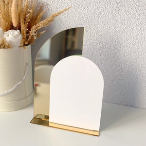 Arco de acrílico doble en blanco, arco de mesa en blanco, arcos en blanco para letreros, acrílico en blanco para manualidades, acrílico en blanco para bodas, acrílico en blanco para mesa