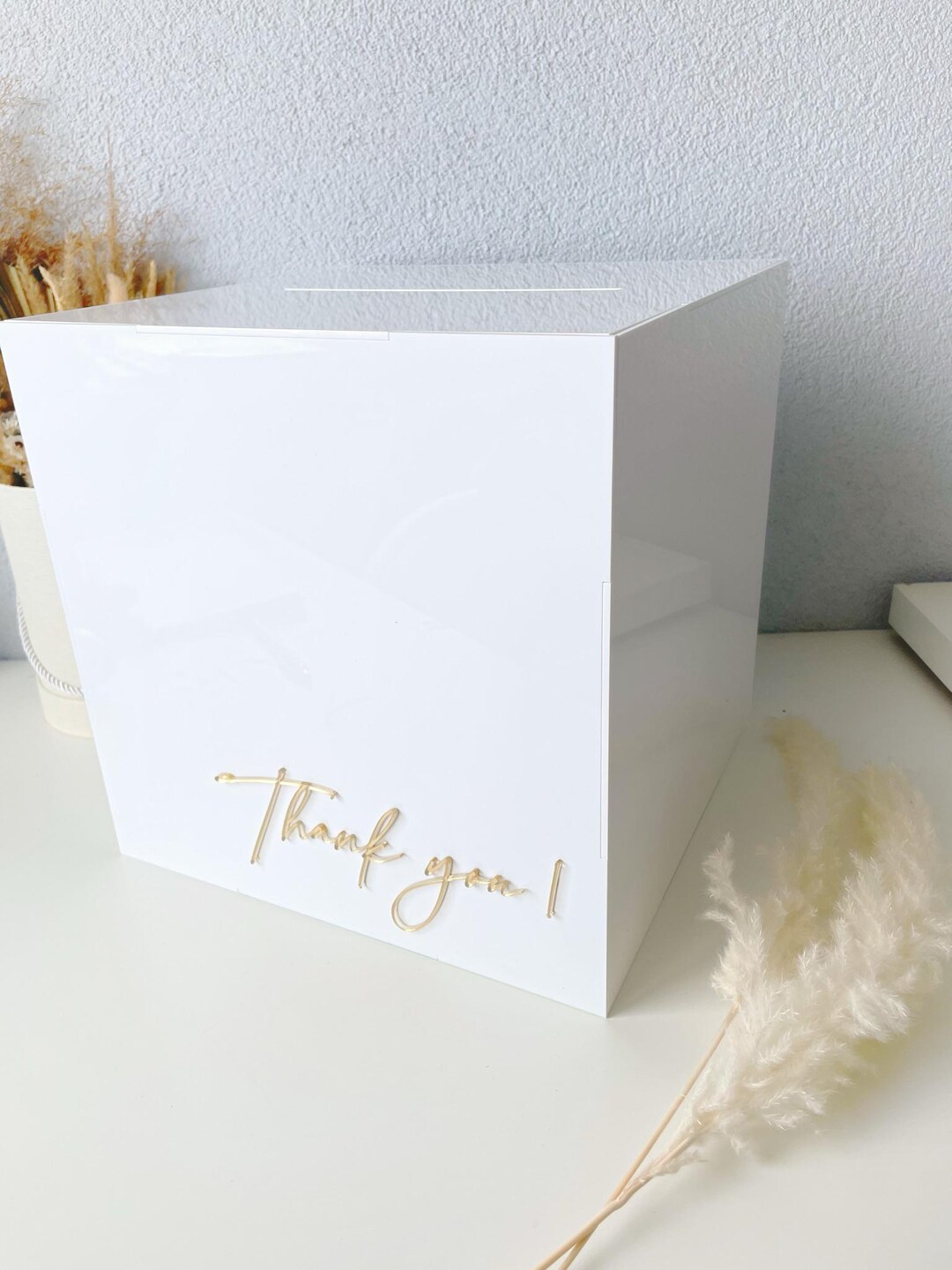 Acrylic Wedding Cards and Well Wishes Box, Acrylic Wedding Box, Modern — free download