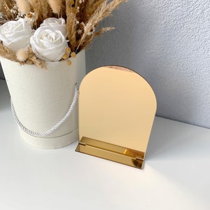 Acryl-Rohlingbogen mit Ständer, goldfarbener Acrylbogen mit Ständer, Schilder für Hochzeit, Basteln, DIY-Schilder für Cricut, Hochzeit, Basteln, weiß