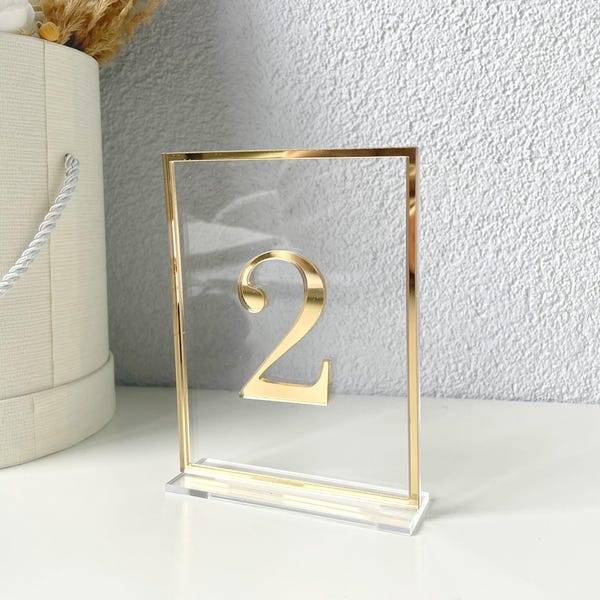 Número de mesa de boda moderno, número de mesa dorado de lujo, decoración de mesa rectangular personalizada, letrero para fiesta nupcial, letreros acrílicos para boda, plata