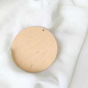 Rohling aus Holz, Kreis mit Loch zum Basteln, durchsichtiger Rohling ausgeschnitten, Kreis aus Holz, runde Holzscheibe, Handarbeit